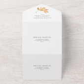 Waterverf herfst oliage Wreath Fall Wedding All In One Uitnodiging (Buitenkant)