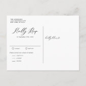 Waterverf herfst oliage Wreath Wedding Uitnodiging Briefkaart (Achterkant)