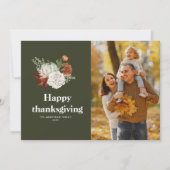 waterverf herfst oogst blij Thanksgiving foto Feestdagenkaart (Voorkant)