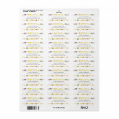 Waterverf Herfst Oogst Retouradres Etiket (Full Sheet)