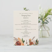 waterverf herfst oogst Thanksgiving menu (Staand voorkant)