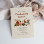 waterverf herfst oogst Thanksgiving potluck Kaart<br><div class="desc">Prachtig script- en tekstontwerp met Thanksgiving kleuren. De kleur en tekst kunnen worden bewerkt voor lettertype,  plaatsing en bewoording.</div>