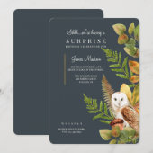 Waterverf Herfst Owl Uitnodiging (Voorkant / Achterkant)