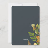 Waterverf Herfst Owl Uitnodiging (Achterkant)