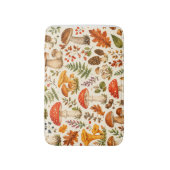 Waterverf Herfst Paddenstoel Patroon Badmat (Voorkant Verticaal)