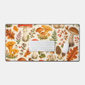 Waterverf Herfst Paddenstoel Patroon Bureaumat (Keyboard & Muis)