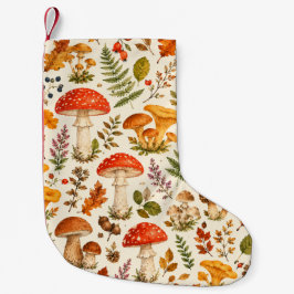 Waterverf Herfst Paddenstoel Patroon Kleine Kerstsok