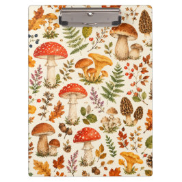 Waterverf Herfst Paddenstoel Patroon Klembord