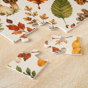 Waterverf Herfst Paddenstoel Patroon Legpuzzel