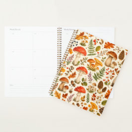 Waterverf Herfst Paddenstoel Patroon Planner