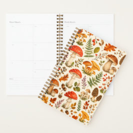 Waterverf Herfst Paddenstoel Patroon Planner
