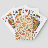 Waterverf Herfst Paddenstoel Patroon Pokerkaarten (Achterkant)