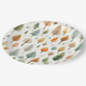 Waterverf Herfst Pattern Papieren Bordje (Gekanteld)