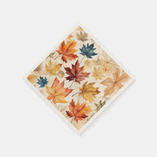 Waterverf Herfst Pattern Servet (Hoek)