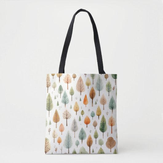 Waterverf Herfst Pattern Tote Bag (Voorkant)