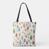 Waterverf Herfst Pattern Tote Bag (Achterkant)