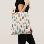 Waterverf Herfst Pattern Tote Bag (Dichtbij)