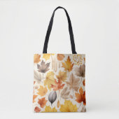 Waterverf Herfst Pattern Tote Bag (Voorkant)