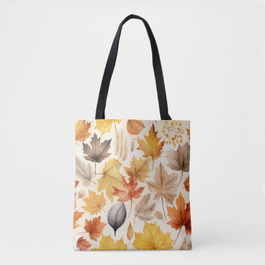 Waterverf Herfst Pattern Tote Bag (Voorkant)