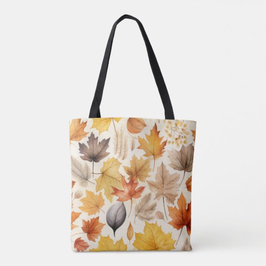 Waterverf Herfst Pattern Tote Bag (Achterkant)