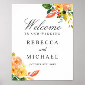 Waterverf herfst Perzische stempel Poster (Voorkant)