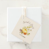 Waterverf herfst pomkin en lederen bruiloft bedankjes labels (In situ)