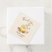 Waterverf herfst pomkin en lederen bruiloft bedankjes labels (In situ)