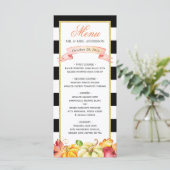 Waterverf herfst pomkin Leaves Fall Wedding Menu (Staand voorkant)