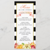 Waterverf herfst pomkin Leaves Fall Wedding Menu (Voorkant)