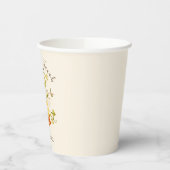 Waterverf herfst pomkin & lederbruiloft papieren bekers (Links)