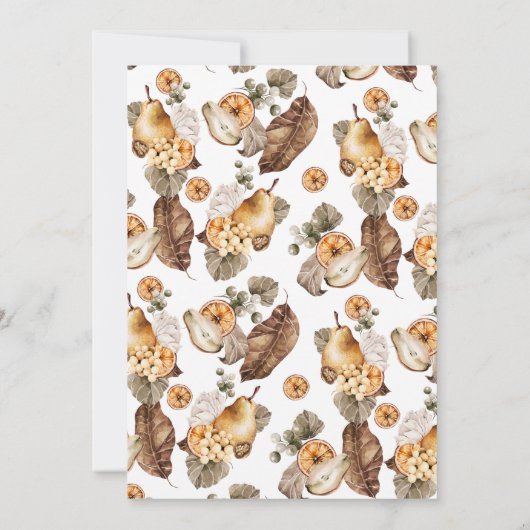 Waterverf Herfst Pomkin Thanksgiving Kaart (Achterkant)