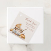 Waterverf Herfst pompoen Baby shower Bedankjes Labels (In situ)