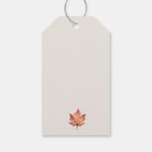 Waterverf Herfst pompoen Baby shower Cadeaulabel (Achterkant)