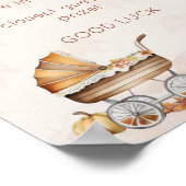 Waterverf Herfst Pompoen Baby shower Game Poster (Hoek)