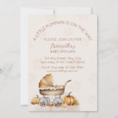 Waterverf Herfst pompoen Baby shower Kaart (Voorkant)