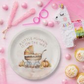 Waterverf Herfst pompoen Baby shower Papieren Bordje (Feest)