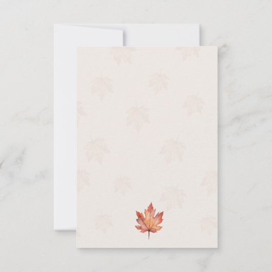 Waterverf Herfst Pompoen Baby shower Save the Date Kaart (Achterkant)