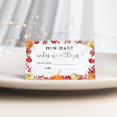 Waterverf herfst pompoen hoeveel snoepjes informatiekaartje