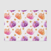 Waterverf Herfst Pompoen Patroon Herfst Decoupage Tissuepapier (Voorkant)