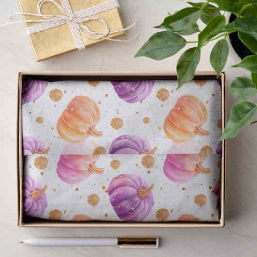 Waterverf Herfst Pompoen Patroon Herfst Decoupage Tissuepapier (Geschenk)