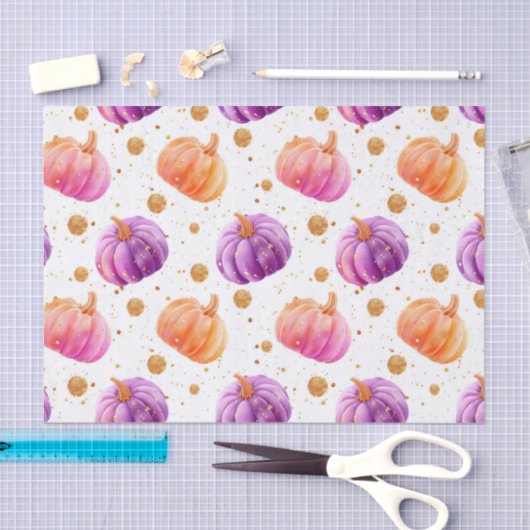Waterverf Herfst Pompoen Patroon Herfst Decoupage Tissuepapier (Craft)