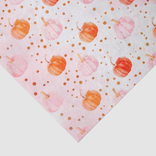 Waterverf Herfst Pompoen Patroon Herfst Decoupage Tissuepapier (Detail)