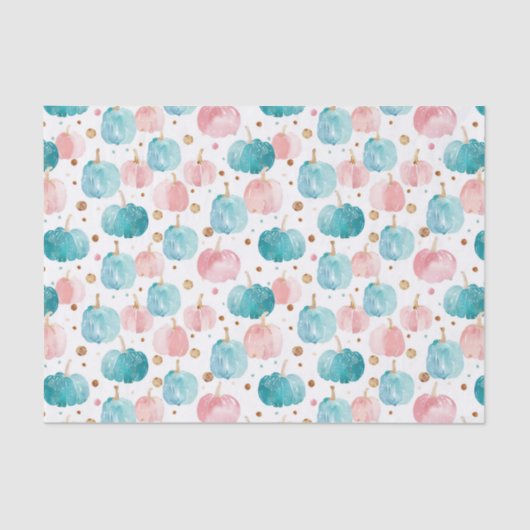 Waterverf Herfst Pompoen Patroon Herfst Decoupage Tissuepapier (Voorkant)