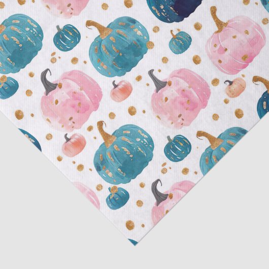 Waterverf Herfst Pompoen Patroon Herfst Decoupage Tissuepapier (Detail)