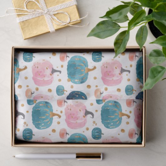 Waterverf Herfst Pompoen Patroon Herfst Decoupage Tissuepapier (Geschenk)