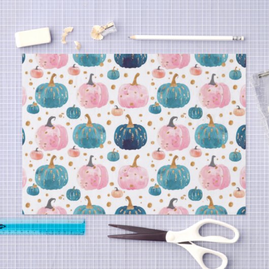 Waterverf Herfst Pompoen Patroon Herfst Decoupage Tissuepapier (Craft)