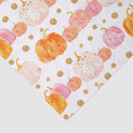 Waterverf Herfst Pompoen Patroon Herfst Decoupage Tissuepapier (Detail)