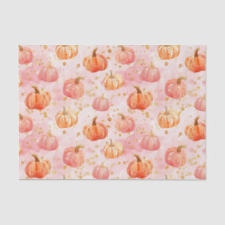 Waterverf Herfst Pompoen Patroon Herfst Decoupage Tissuepapier
