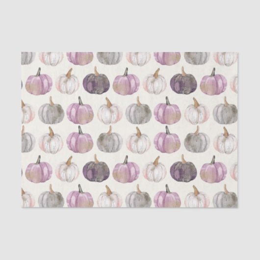 Waterverf Herfst Pompoen Patroon Herfst Decoupage Tissuepapier (Voorkant)