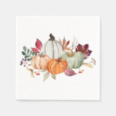 Waterverf Herfst Pompoen Servet (Voorkant)